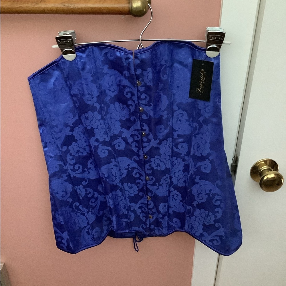 Fredericks of Hollywood cobalt blue corset / Bustier XL / 40 NWT